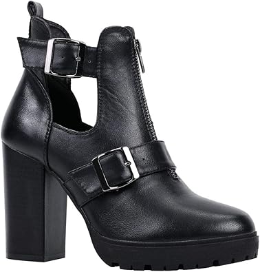 black glitter booties