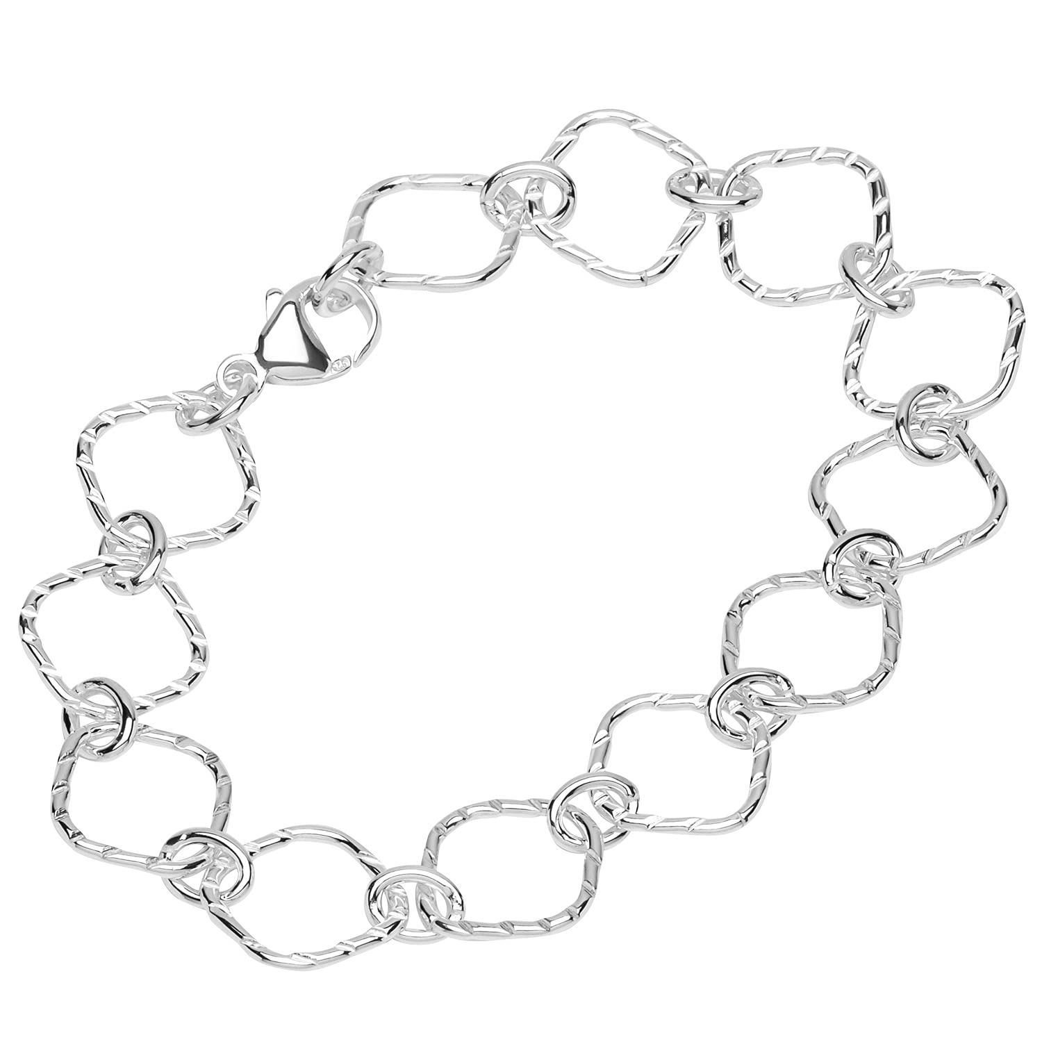 NKlaus bracelet 925 Sterling Silver 20cm Figaro anchorchain ladies designer bracelet chain 12758