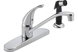 Peerless Single-Handle Kitchen Sink Faucet with Side Sprayer, Chrome P115LF