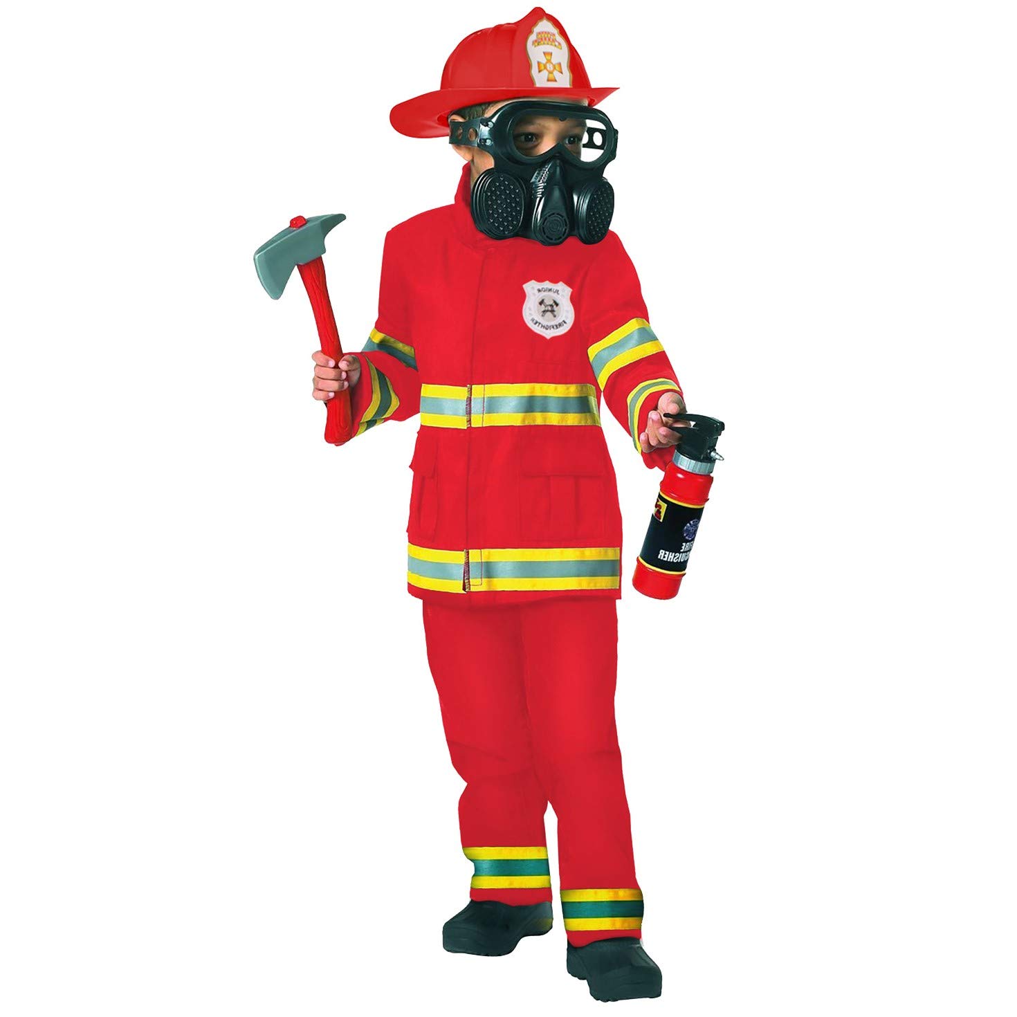 Buy MorphKids Fireman Costume, Halloween Costumes for Boys, Fireman ...
