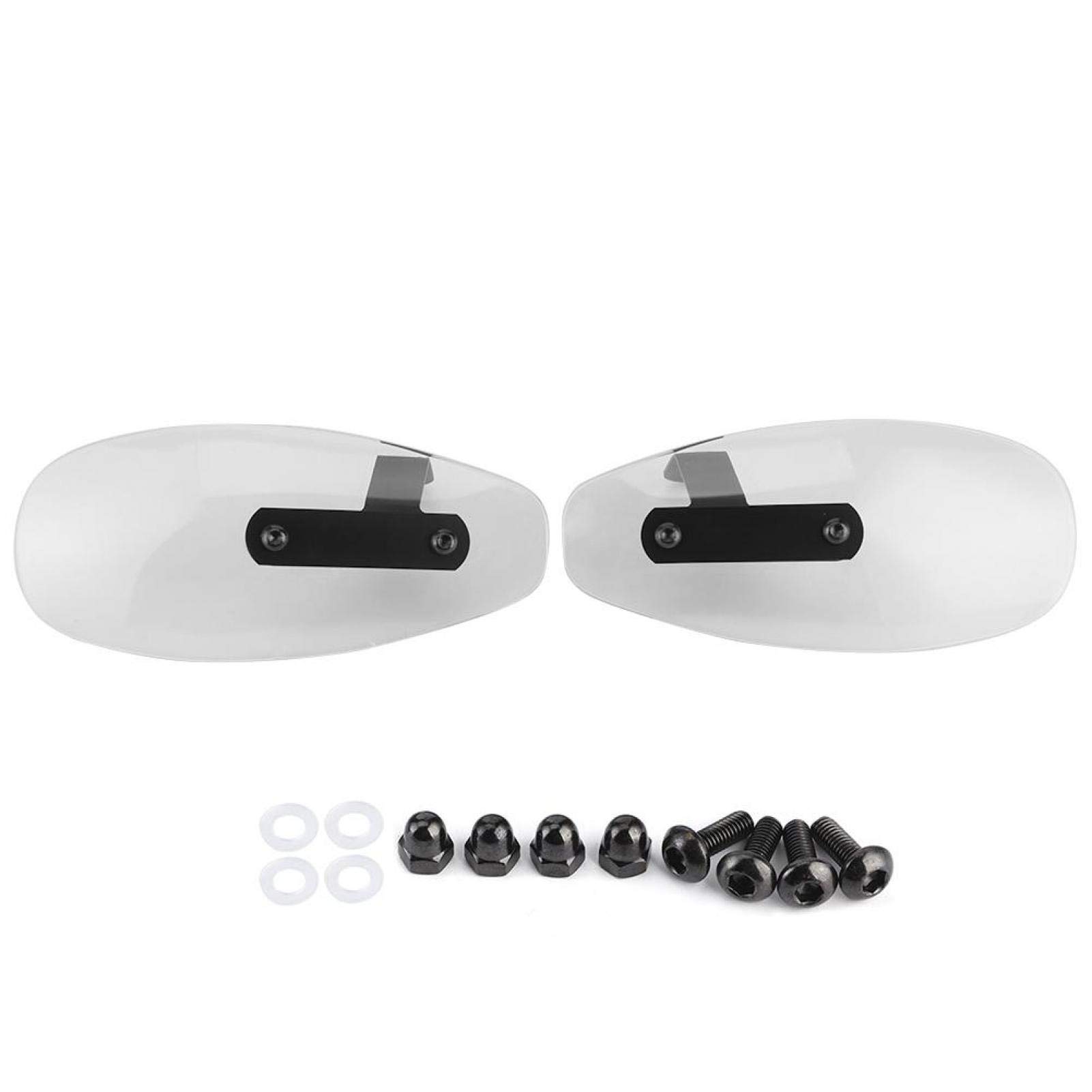 Aramox Universal Motorcycle Hand Guards, 10mm Transparent Acrylic + Alloy Steel, Bolt-On Installation, Modern Style