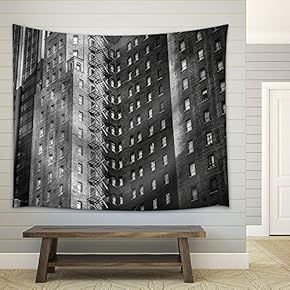 Photo of Modern Architecture in Monochrome - Fabric Wall Tapestry Home Decor - 51x60 inches