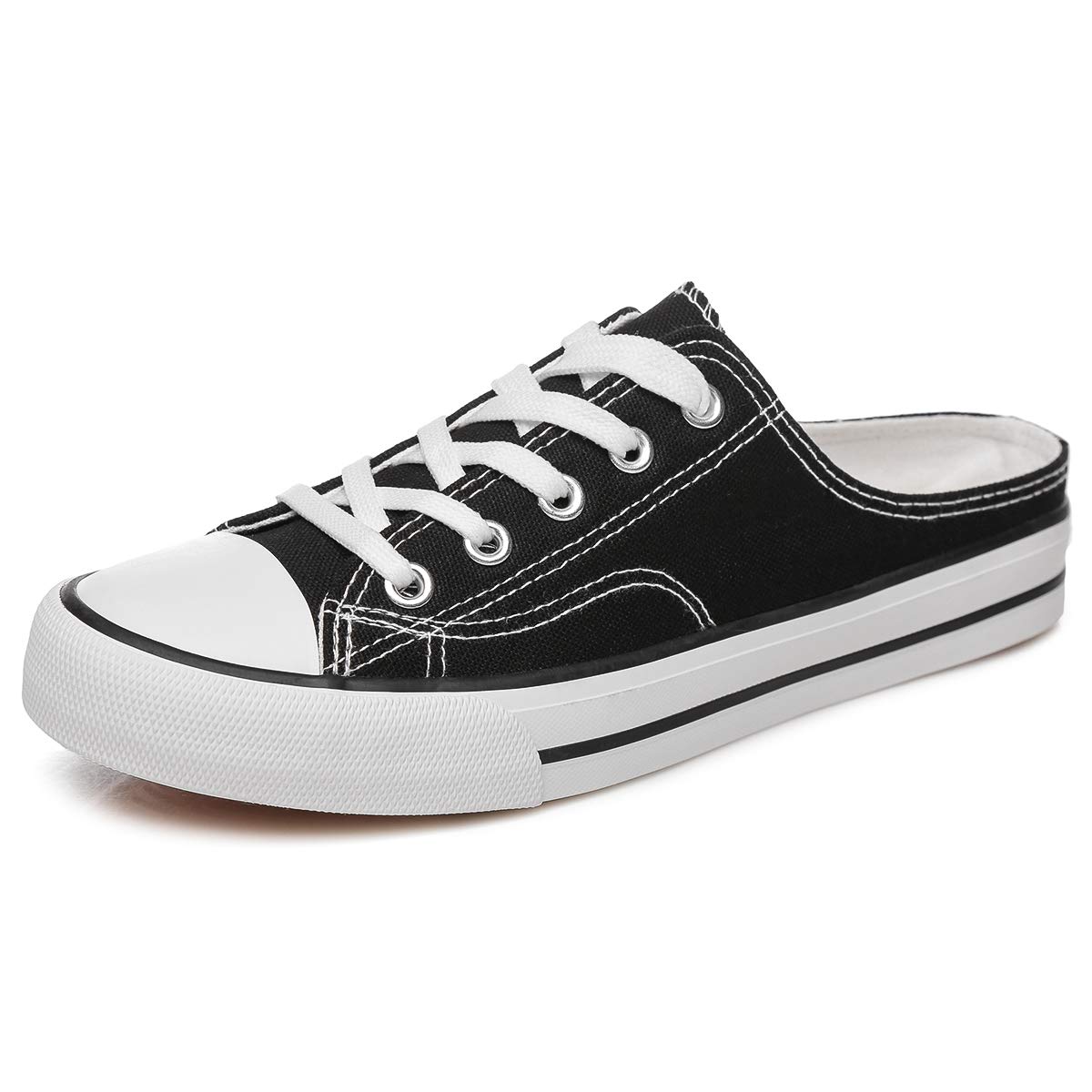 girls black canvas shoes