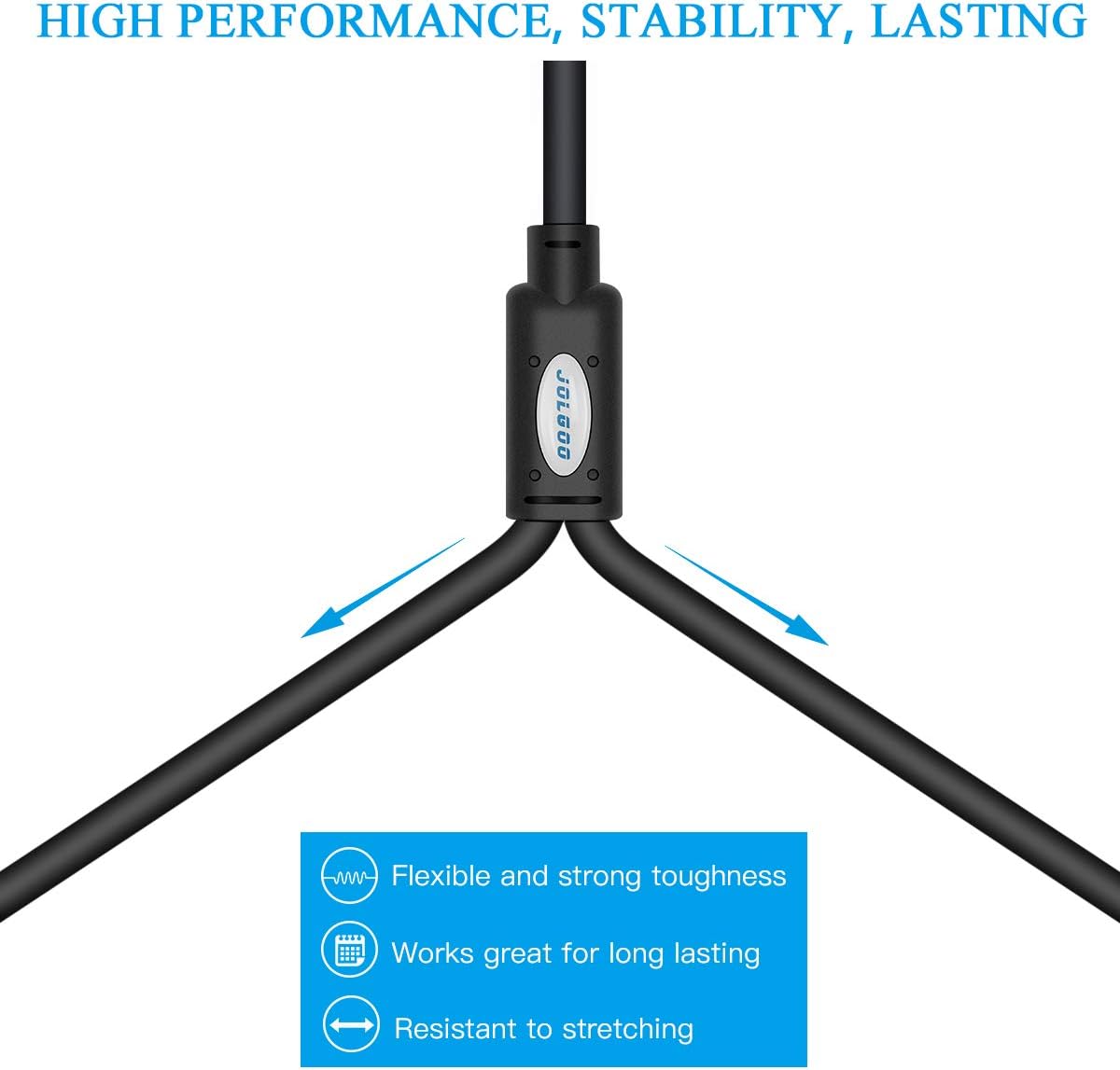 JOLGOO Unbalanced Dual RCA to XLR Male Y Splitter Patch Microphone Cable, 1 XLR Male to 2 RCA Male Y Adapter Cord Cable, 3.3 Feet: Home Audio & Theater