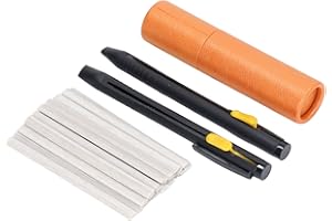 Fabric Chalk Marker, Erasable Tailors Liner Pen with 2 Pencil Case for DIY Sewing, Quilting and Fabric Marking