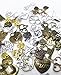 QTMY Mixed Metal Alloy Heart-Shaped Pendant Charms Bracelet Necklace DIY Jewelry Making (100g