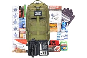 Stealth Angel Survival - 72 Hour Family Emergency Kit - 1-5 Person Survival Bag for Earthquakes, Hurricanes, and Other Natural Disasters