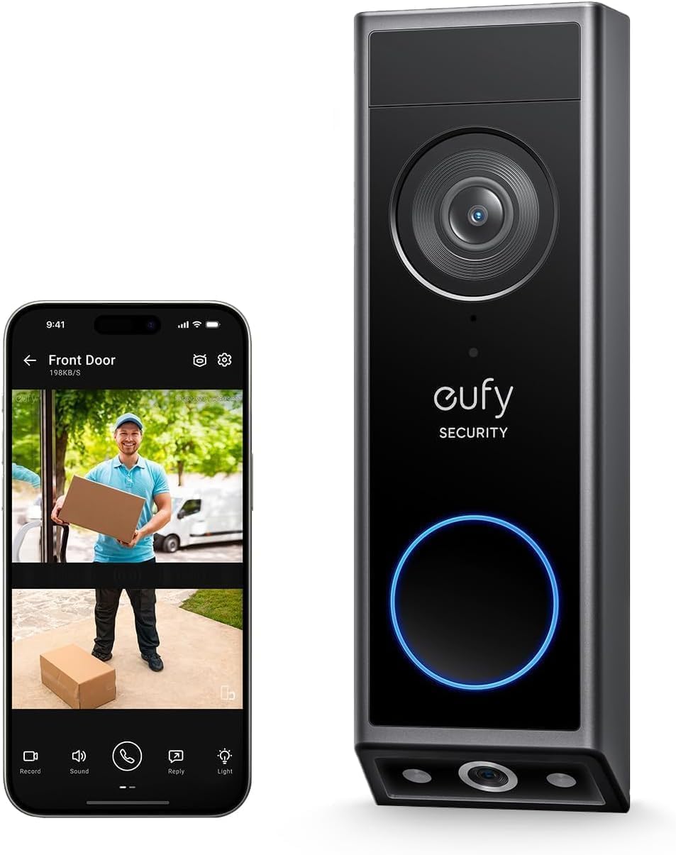 eufy Security Video Doorbell E340 Dual Cameras 2K HD Wireless Battery/Wired