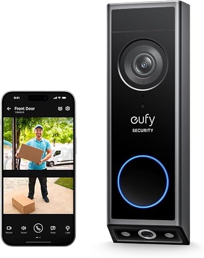 eufy Security Video Doorbell E340 Dual Cameras 2K HD Wireless Battery/Wired