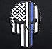 Maggie's Gift Punisher Skull Thin Blue Line USA Flag Police Morale Swat Glow Gitd Velcro Patch