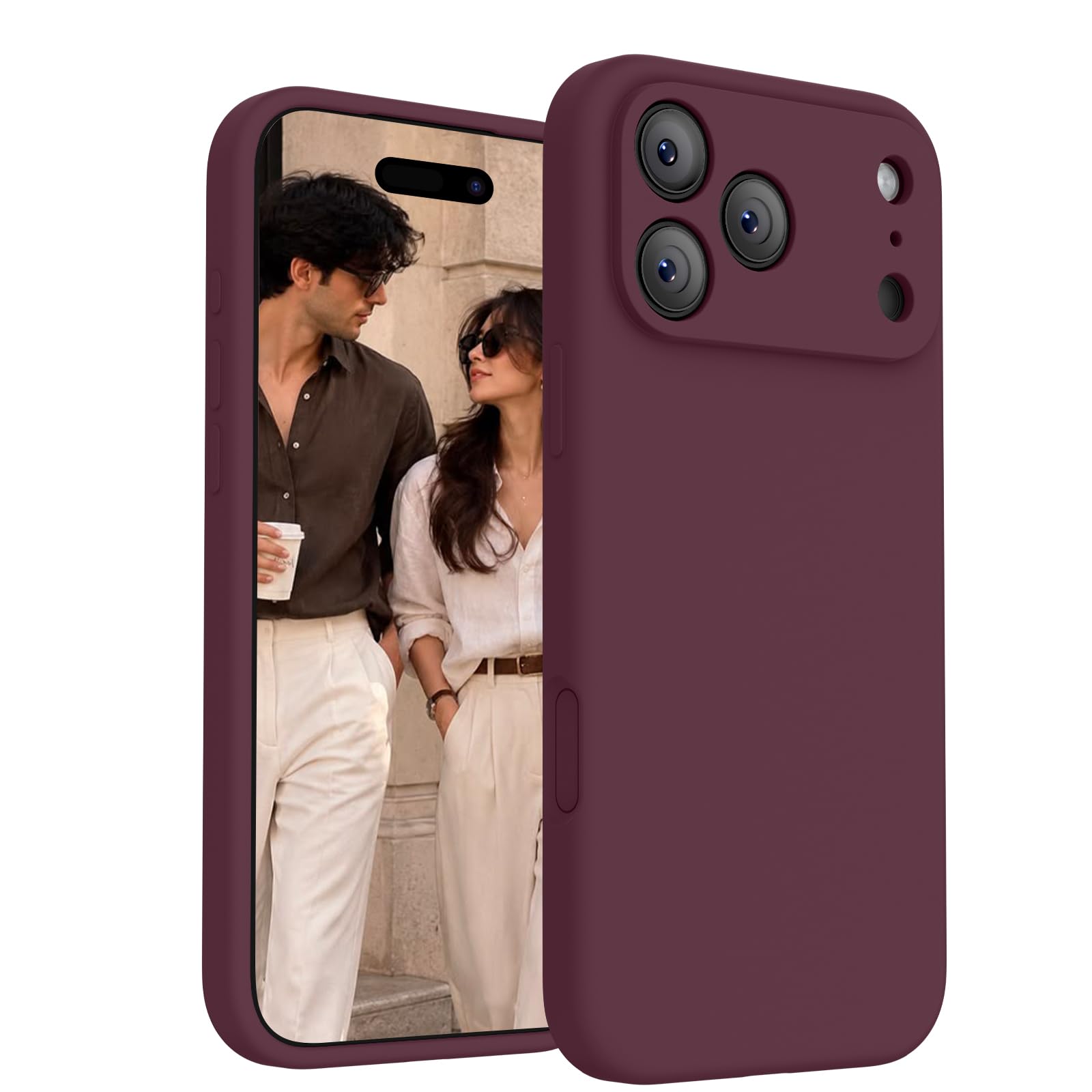 FireNova Magnetic for iPhone 18 Pro Max Case, 6.9", Plum (Burgundy) | Compatible with MagSafe, Integrated Silicone Camera Con