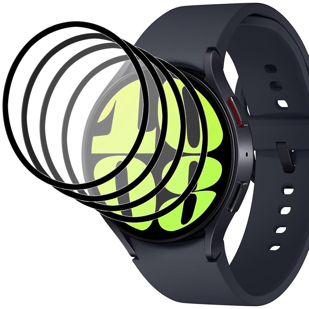 Msiall [Pack of 4 Screen Protectors Compatible with Galaxy Watch6 44 mm, Scratch-Resistant, Sensitive Touch, Easy Application, Frosted Film, Bubble-Free, Easy Installation, Full Coverage
