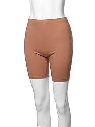 A2Y Basic Solid Cotton Mid Thigh High Rise Biker