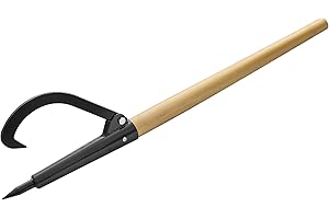 Log Peavey and Cant Hook Tool – 49-inch Wood Handle for Separating Stacked Firewood - Retractable 18-inch Opening for Turning Logs by Earth Worth