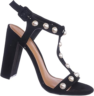 pearl t strap sandals