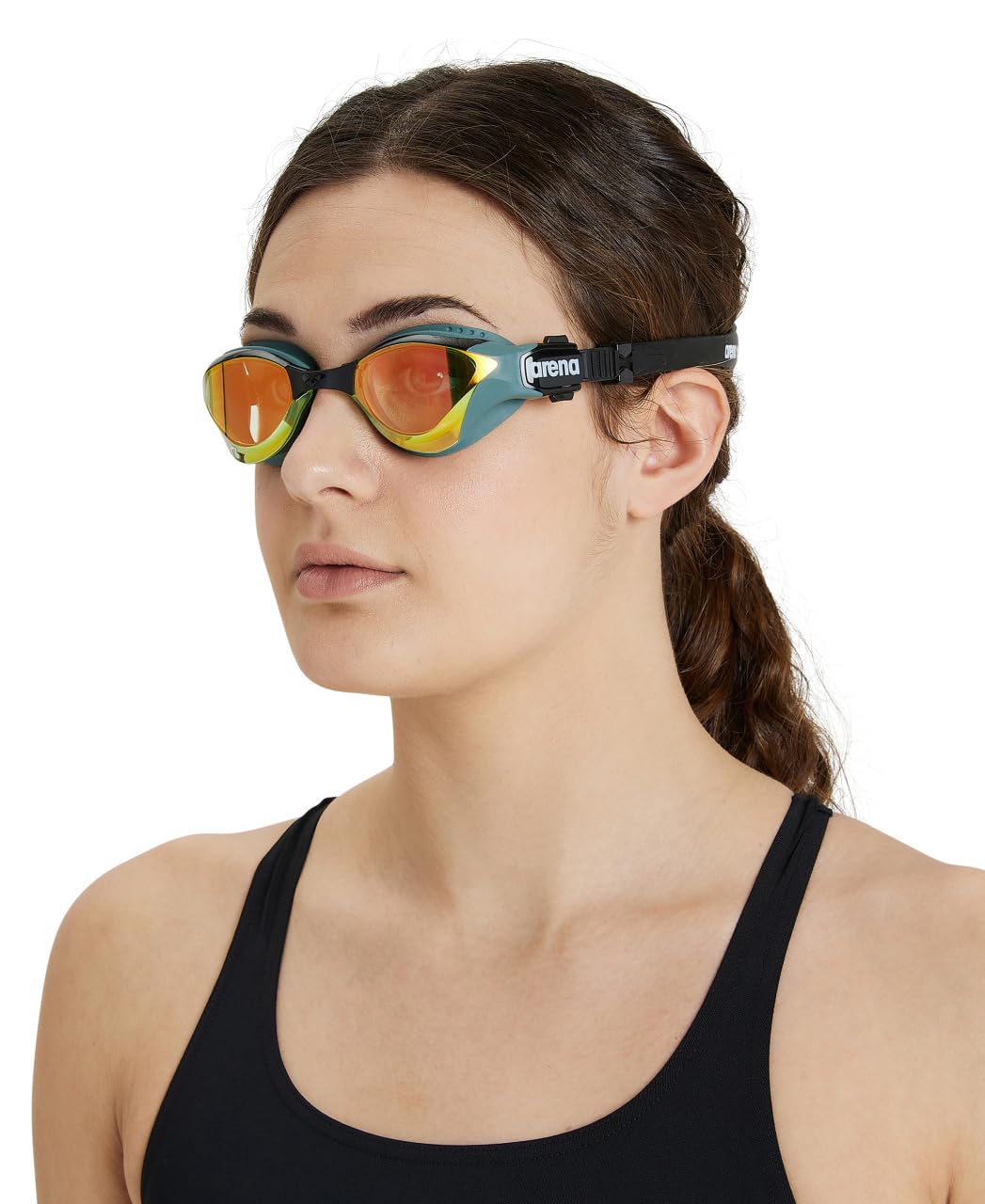 ARENA Unisex Adult Cobra Tri Swimming Goggles for Triathlon and Fitness Swipe Anti-Fog Wide Vision Mirror Lens