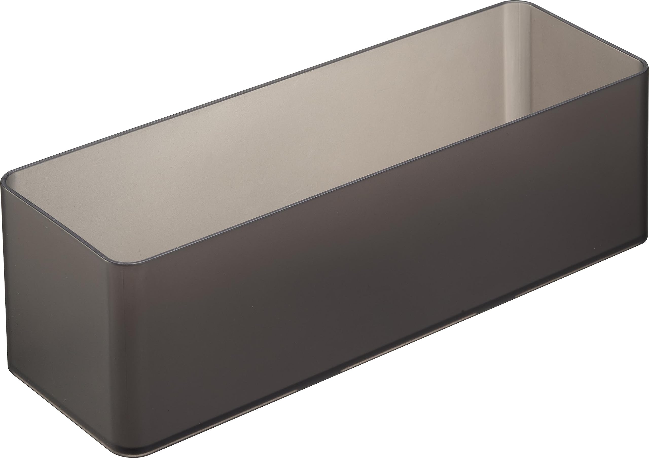 Yamazaki 3647 TOWER Stackable Organizer L Deep x2 Set, black, PS Resin, Minimalist, 8 x 24 x 7.2 cm