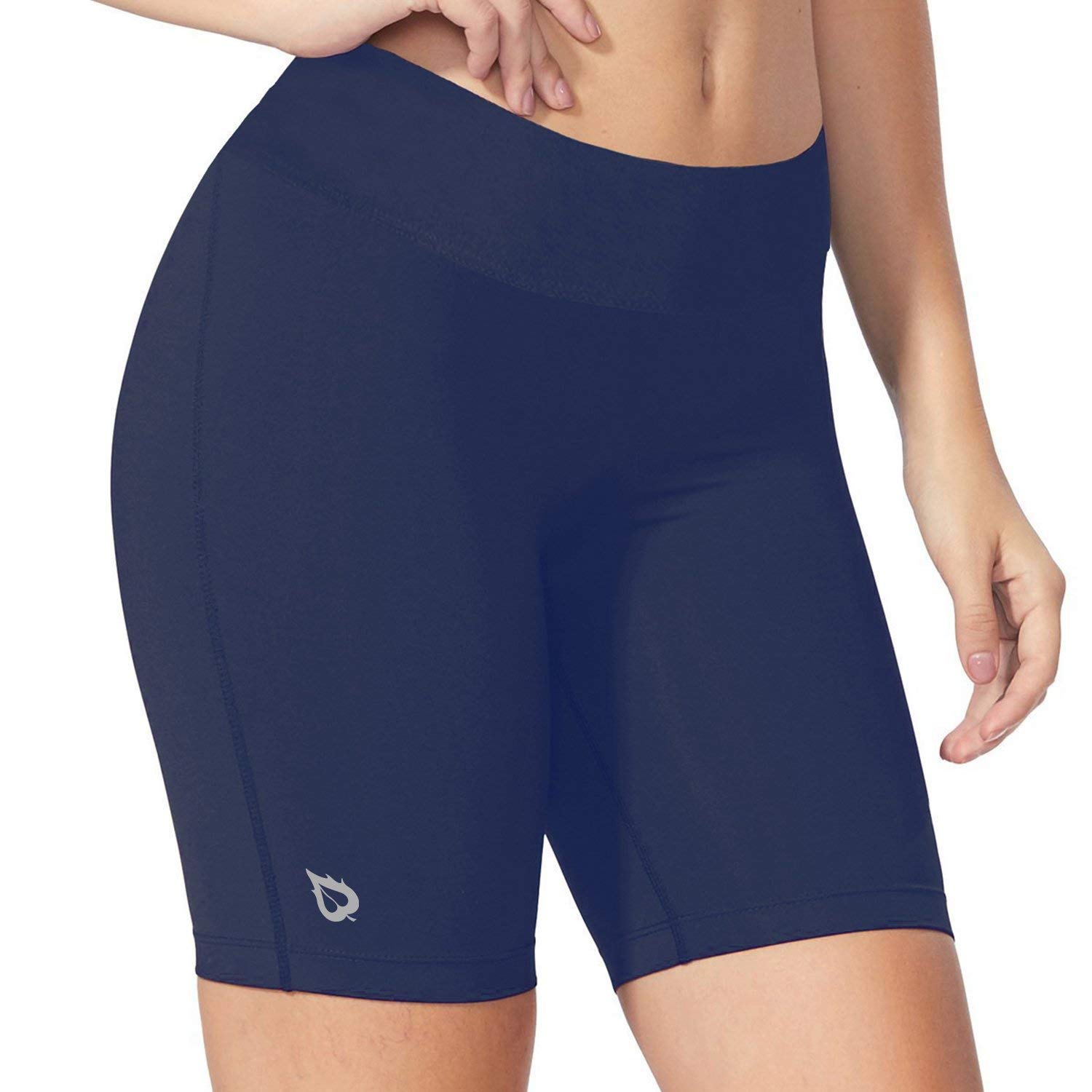 Buy Women's 7" Compression Yoga Long Shorts Spandex with Pocket Workout