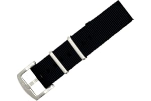 BluShark, Original Collection Military-Style Waterproof Watch Strap, Fits All Timepiece Brands, Durable Nylon Wristwatch Accessories with Stainless Steel Buckle - 18mm, 20mm, 22mm & 24mm Watch Bands