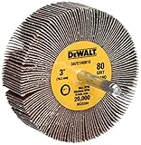 DEWALT Flap Wheel, 3-Inch x 1-Inch x 1/4-Inch HP, 80-Grit (DAFE1H0810)