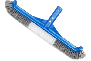 SunMine Swimming Pool Brush Head 17.5 inch for Pool Walls & Tiles & Floors & Corners Scrub with Premium Strong Nylon Bristles