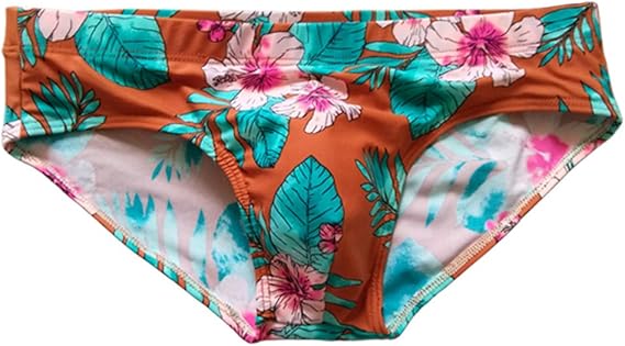 Amazon Co Jp Sat Night Jp メンズ ビキニブリーフ型 スイムウェア 男性 水着 個性的 セクシー 花 Flower 沖縄風 海 フィット ローライズ 服 ファッション小物