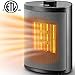 Orony Ceramic Portable Space Heater with Adjustable Heating Level - Perfect For Home and Office 750W/1500W Black