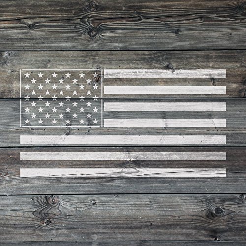 American Flag Stencil Template - Reusable Stencil with Multiple Sizes Available