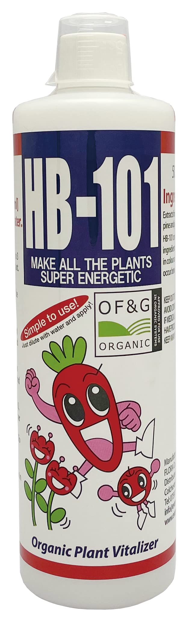FLORA HB-101 Organic All-Purpose Plant Vitalizer concentrate/OF&G Organic Certified / 500ml…