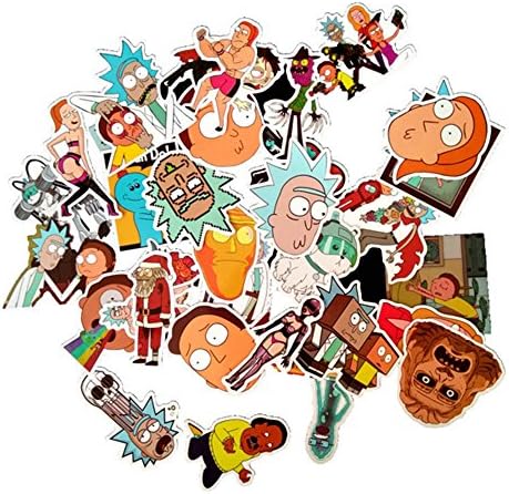 Drama Rick and Morty Stickers Decal For Snowboard Laptop Luggage Car Fridge (49 PCS)