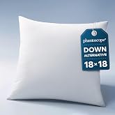 Phantoscope 18x18 Pillow Inserts, Decorative Throw Pillow Bed Couch 1 Pack | Premium Throw Pillow Inserts 100% Virgin Fiber Fluffy Cushion Forms Hypoallergenic Pillow Stuffer Sham 45x45cm
