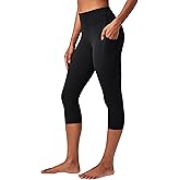 Heathyoga Buttery Soft Capri Leggings with Pockets for Women Tummy Control Capri Pants High Waisted Yoga Pants Women