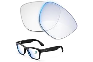 MAKCPOIMER Replacement Clear& Blue Light Blocking Lenses for Ray-Ban Meta Wayfarer RW4006/(Gen 2) RW4012 50mm& RW4008 RW4012 53mm