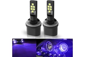SOCAL-LED LIGHTING 2x 880 893 899 LED Fog Light Bulb for Powersports Advanced 3030 SMD Bright Colorful Daytime Running DRL Lamp, Purple