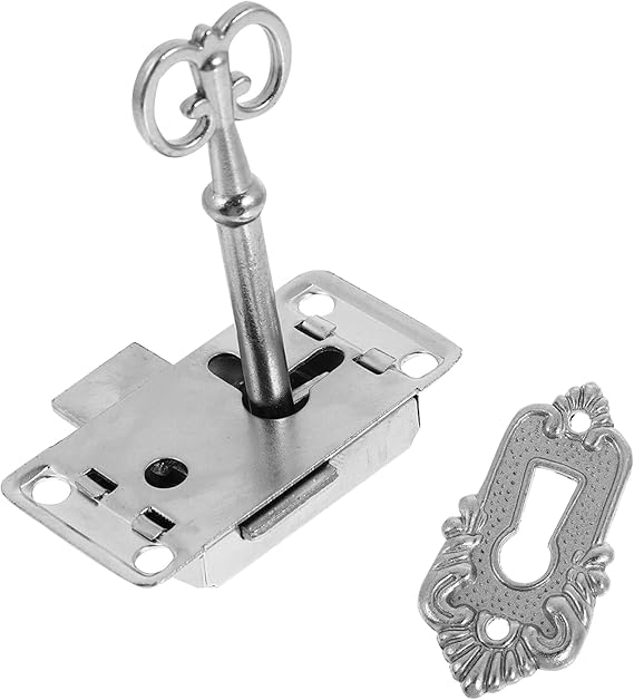 YARNOW 2 Sets Antique Lock Furniture Lock Latches Vintage