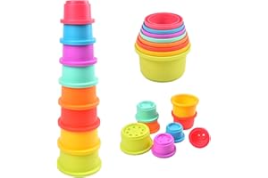 Cosaway Baby Stacking Nesting Cups Toys, Baby Toys 6 to 12 Months, Montessori Toys for Toddler Gifts 1 Year Old (617-97)