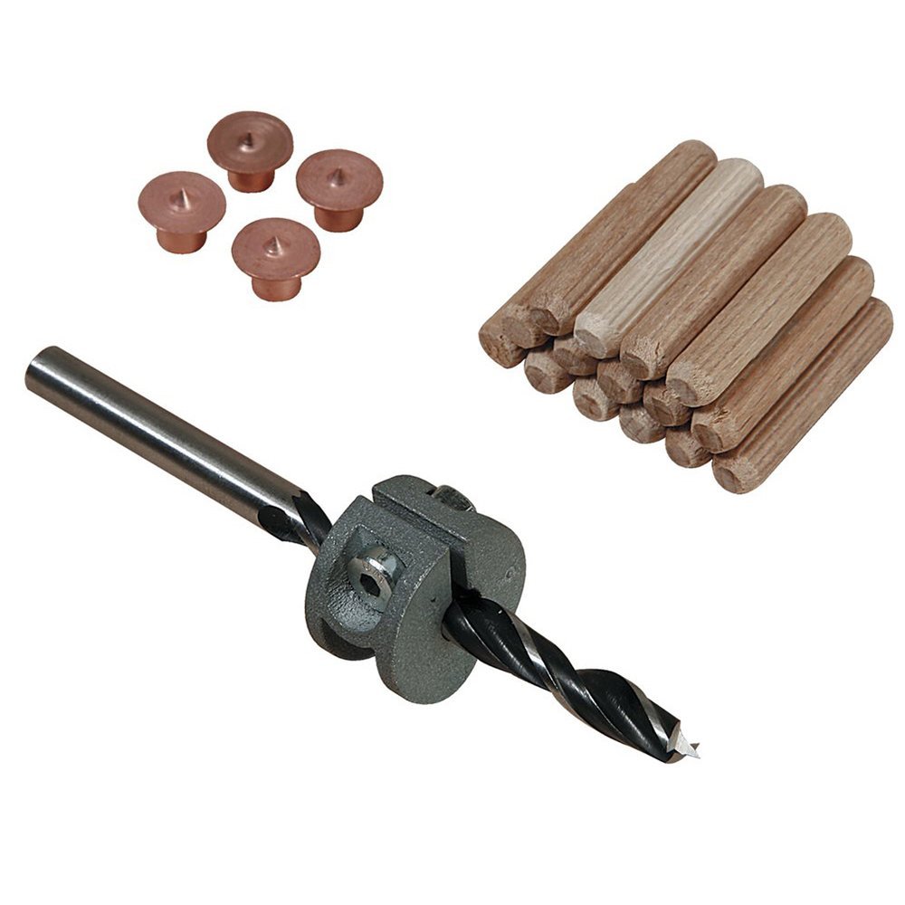 wolfcraft Dowel Kit, Ø 10 mm, 25 pcs. I 2918000 I Kit for making dowel joints
