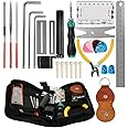Guitar Tool Kits, 28Pcs Repair Setup Maintenance Adjustments with Carry Bag DIY for Electric Guitar, Ukulele, Bass Banjo & Other Stringed Instruments Beginner Professionals Luthier Easy Use
