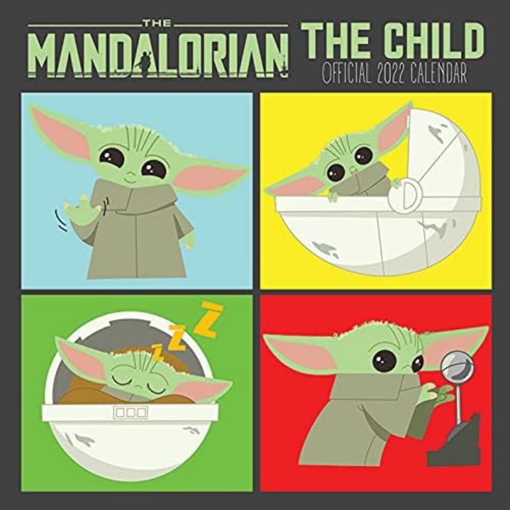 Pyramid International Disney Star Wars The Mandalorian Child Calendar 2022 - Month to a View Planner 30cm x 30cm - Official Merchandise