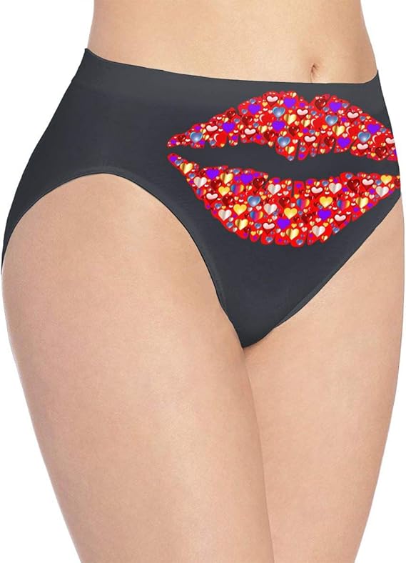 Women's Briefs Romance Kiss Underwear Panties Bikini Panty White at