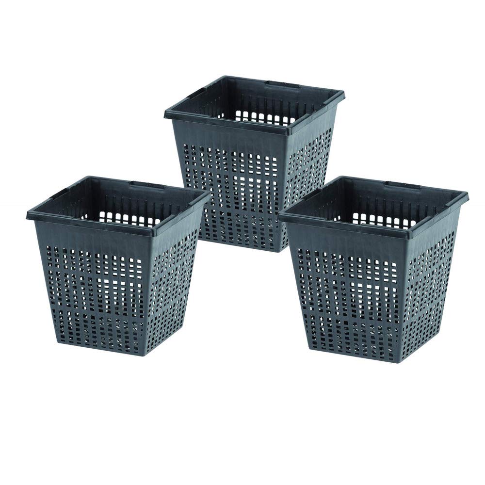Other Square Baskets Pond Garden Planting Plants - Pack of 3 (X-Small 11x11x11cm)