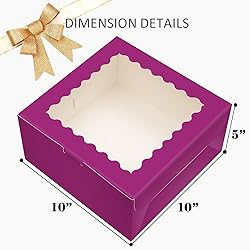 Bakepacker 36pcs 10x10x5 Inches Deep Purple Cake