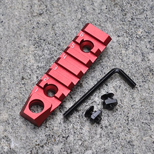 TuFok M-lok Picatinny Rail Section - Mlok Bipod Adapter Mount(6-Slot Aluminum)