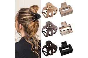 Hair Claw Clips Matte Hair Clips Octopus Cute Hair Claw Medium Small for Women Strong Grip Non-slip Jaw Clips for Thick and M