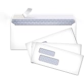 Amazon Basics #9 Security Tinted Double Window Envelopes for Invoices and Documents, Self-Seal, 3-7/8" x 8-7/8", White, 500-Pack