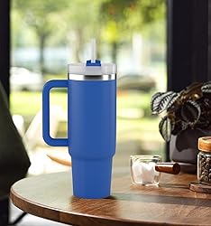 YOUEXPERT 30 oz Tumbler with Handle and Straw, 30oz