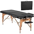BestMassage Massage Bed Portable Massage Table 28 inche Wide Lash Bed Heigh Adjustable PU Leather 2 Folding with Oxford Bag for Spa Footmassage Facial CareSpa Tattoo