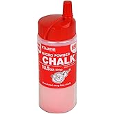 TAJIMA Micro Chalk - Red 10.5 oz (300g) Ultra-Fine Snap-Line Chalk with Durable Bottle & Easy-Fill Nozzle - PLC2-R300