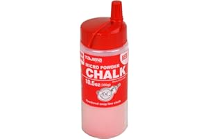 TAJIMA Micro Chalk - Red 10.5 oz (300g) Ultra-Fine Snap-Line Chalk with Durable Bottle & Easy-Fill Nozzle - PLC2-R300