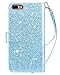 iPhone 7 Plus Case,iPhone 8 Plus Wallet Case,Dailylux Glitter Shiny Faux Leather Magnetic Closure Credit Card Slot Cash Holder Protective Case for iPhone 7 Plus/ iPhone 8 Plus 5.5